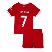 Liverpool Luis Diaz #7 Hjemmedraktsett Barn 2023-24 Kortermet (+ Korte bukser)